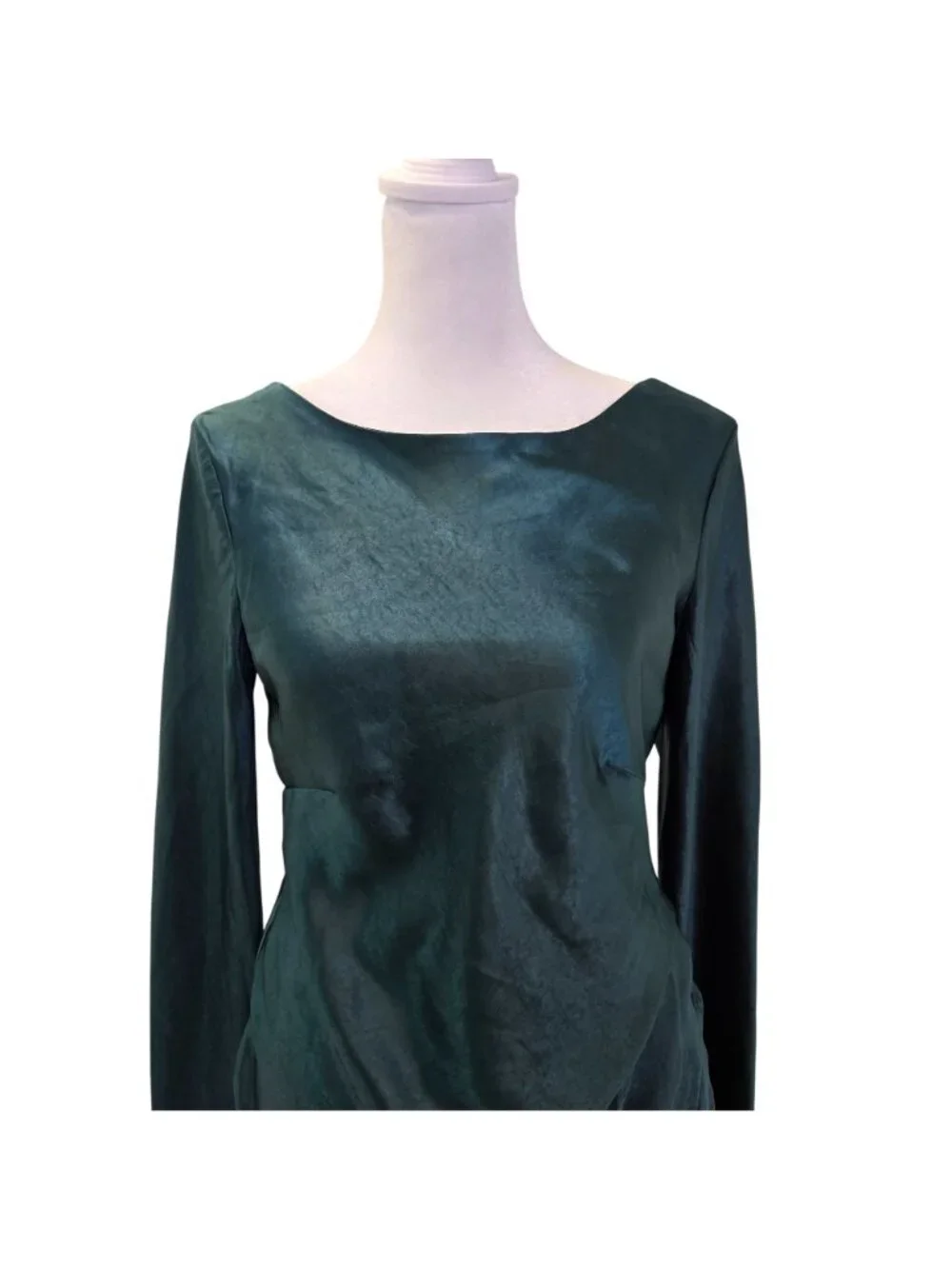 Saints + Secrets Satin Open Back Asymmetrical Hem Mini Dress Size Small